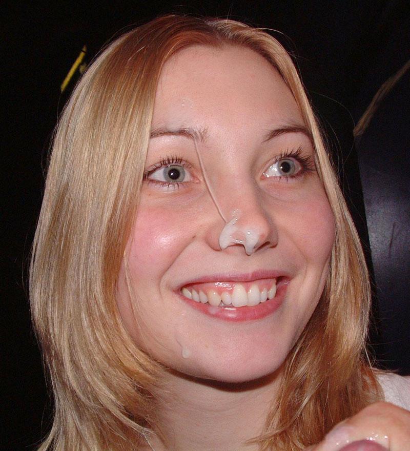 Изображение помечено: Blonde, Cumshot, Eyes, Smiling, Facial