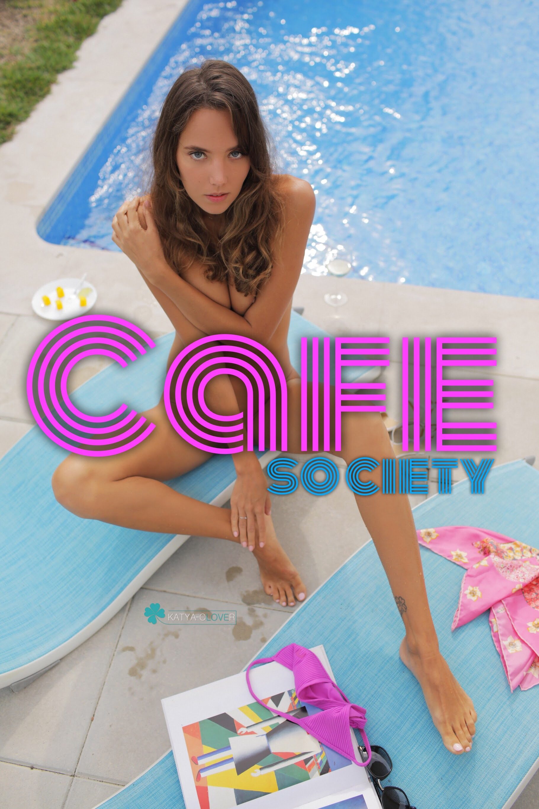 Изображение помечено: Skinny, Blonde, Cafe Society, Eyes, Katya Clover - Mango A, Legs, Russian, katya-clover.com, Cover, Cute, Pool, Shy