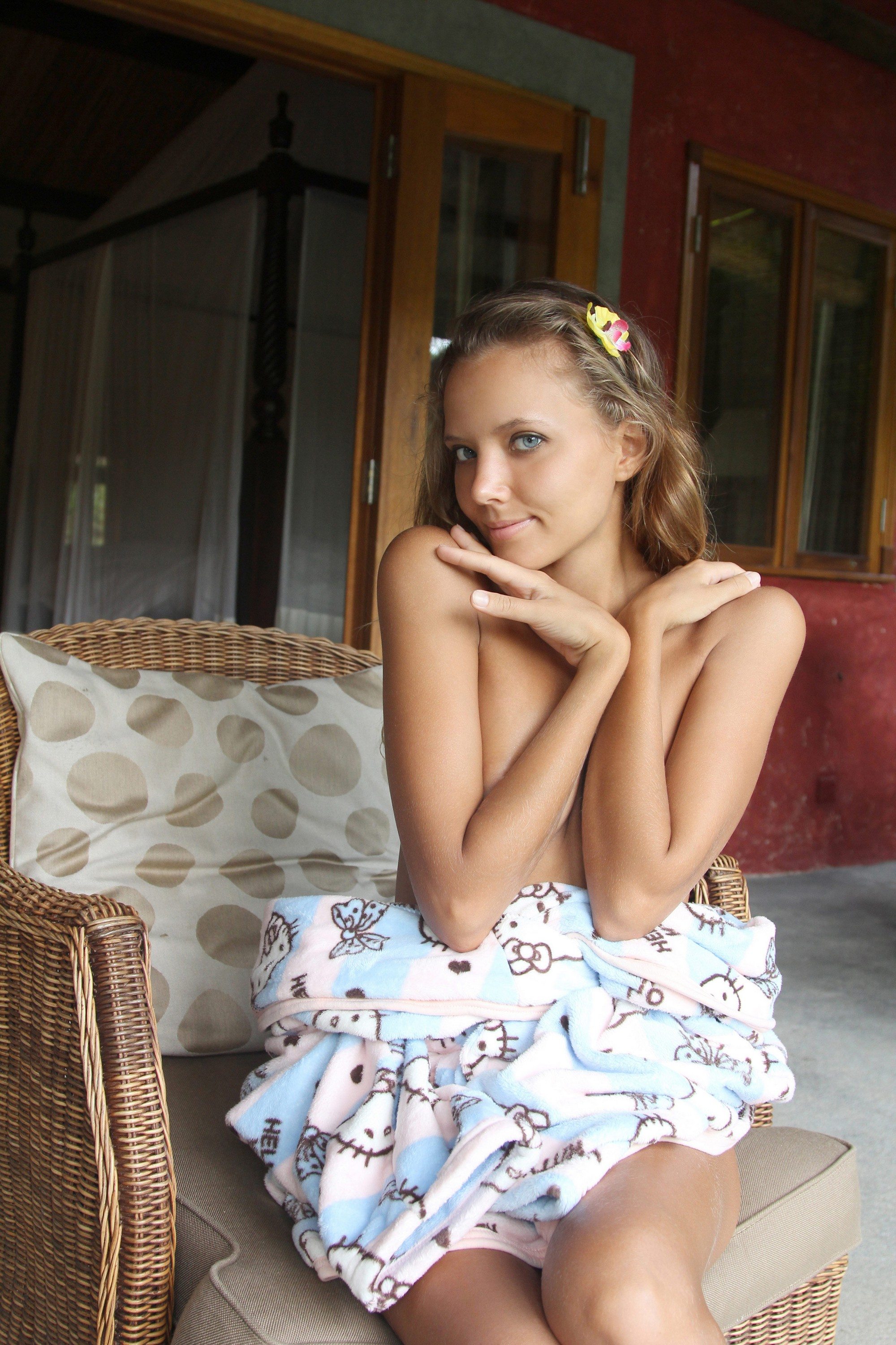 Изображение помечено: Skinny, Blonde, Eyes, Good Morning, Katya Clover - Mango A, Russian, Smiling, X-Art, Cute, Shy