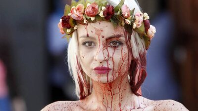 Изображение помечено: Blonde, Eyes, Face, Femen, Ukrainian
