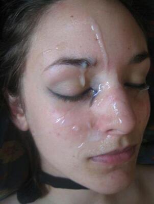 Изображение помечено: Brunette, Cumshot, Close-up, Facial
