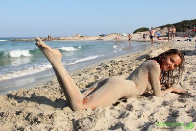 Изображение помечено: Skinny, 2clovers.com, Beach, Blonde, Es Cavallet Beach Part 1, Feet, Katya Clover - Mango A, Legs, Russian, Sexy Wallpaper, Smiling, Cute, Tanned