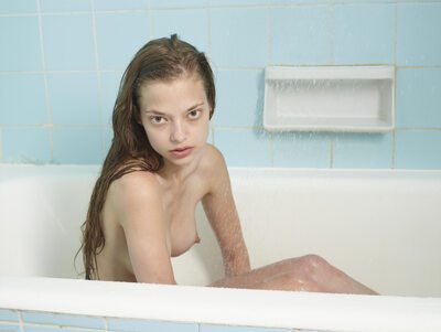 Picture tagged with: Skinny, American, Bath, Brunette, Cleansing, Hegre Art, Jennifer Anne Sullins - Ryonen Cava, Sexy Wallpaper, Wet, Boobs, Cute