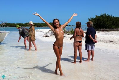Изображение помечено: Skinny, Bikini Life Trip to Iguana Island, Blonde, Katya Clover - Mango A, katya-clover.com, Beach, Bikini, Cute, Legs, Russian, Sexy Wallpaper, Small Tits, Smiling, Tanned