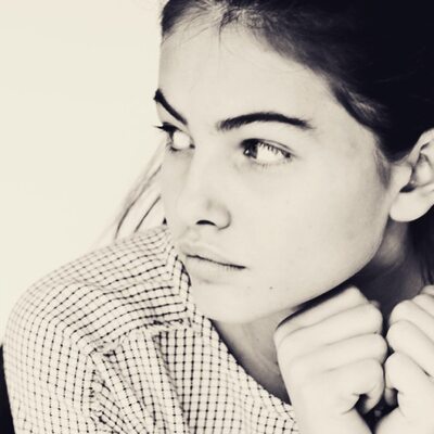 Изображение помечено: Skinny, Black and White, Brunette, Thylane Blondeau, Celebrity - Star, Cute, Face, French, Safe for work