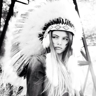 Изображение помечено: Skinny, Black and White, Brunette, Thylane Blondeau, Celebrity - Star, Cute, French, Safe for work