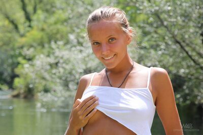Изображение помечено: Skinny, Blonde, By the Water, Katya Clover - Mango A, Watch4Beauty, Cute, Nature, Russian, Sexy Wallpaper, Smiling