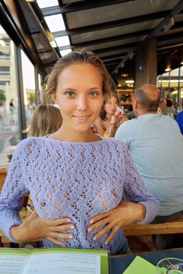 Изображение помечено: Skinny, Blonde, Eyes, Greetings From Holiday, Katya Clover - Mango A, Russian, Smiling, Watch4Beauty, Cute