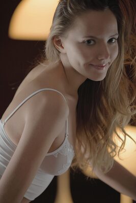 Изображение помечено: Skinny, Blonde, Eyes, Intimate Experience, Katya Clover - Mango A, Russian, Smiling, X-Art, Cute, Lingerie