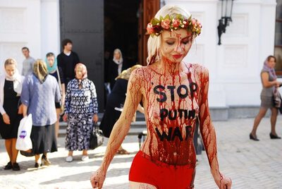 Изображение помечено: Skinny, Blonde, Femen, Small Tits, Ukrainian