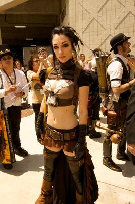 Изображение помечено: Skinny, Brunette, Cosplay, Tummy