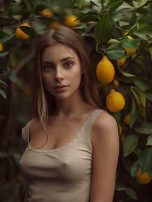 Изображение помечено: Skinny, Brunette, Cute, Eyes, Face, Nature, Small Tits