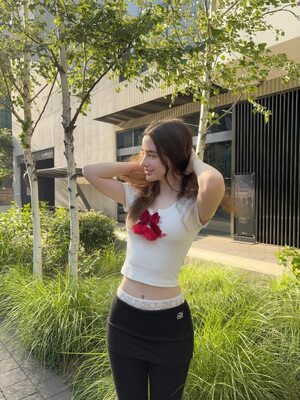 Изображение помечено: Skinny, Brunette, Dasha Taran, Cute, Lingerie, Russian, Safe for work, Smiling, Tummy