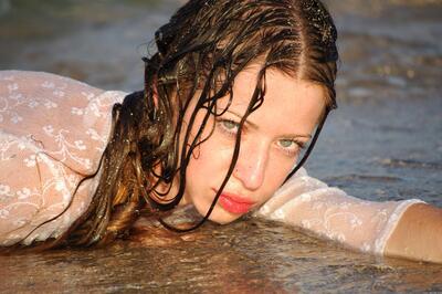 Изображение помечено: Skinny, Brunette, Destination, MET Art, Mika A, Beach, Eyes, Face, Safe for work, Sexy Wallpaper, Ukrainian