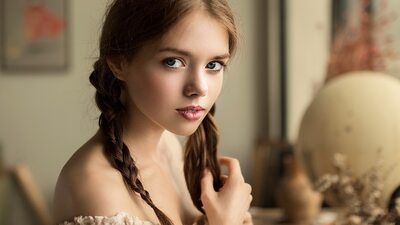 Изображение помечено: Skinny, Brunette, Kate Kostyanetskaya, Art, Belarusian, Cute, Eyes, Face, Safe for work, Sexy Wallpaper